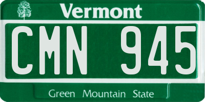 VT license plate CMN945