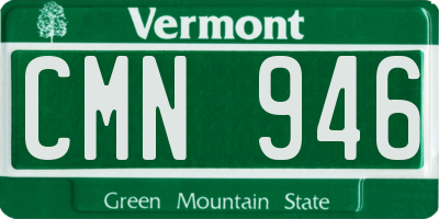 VT license plate CMN946