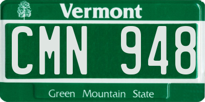 VT license plate CMN948