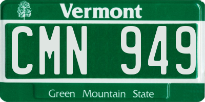 VT license plate CMN949