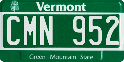 VT license plate CMN952