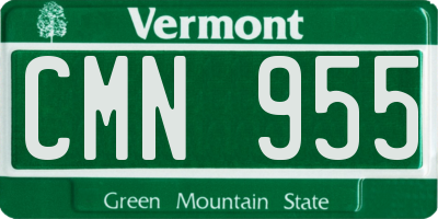 VT license plate CMN955