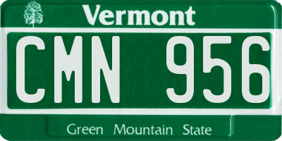 VT license plate CMN956