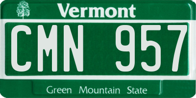 VT license plate CMN957