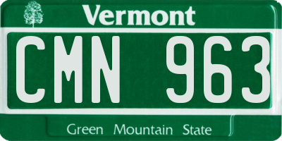 VT license plate CMN963