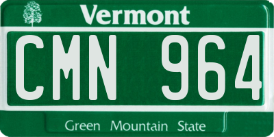 VT license plate CMN964