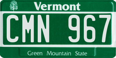 VT license plate CMN967