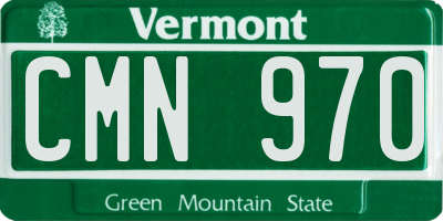 VT license plate CMN970