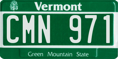 VT license plate CMN971
