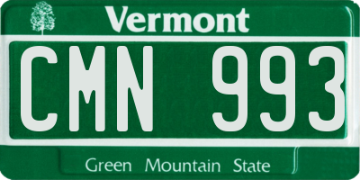 VT license plate CMN993