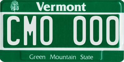 VT license plate CMO000