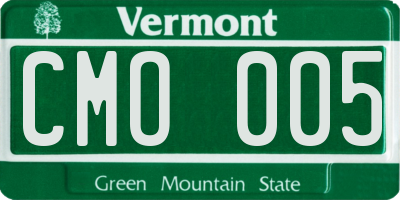 VT license plate CMO005