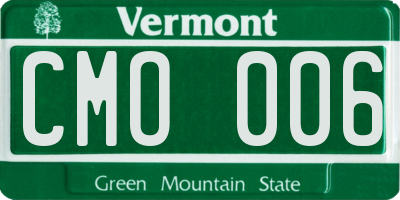 VT license plate CMO006