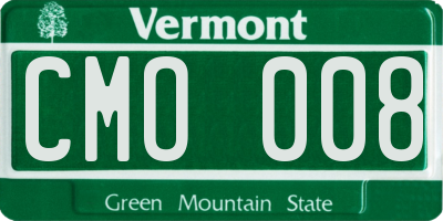 VT license plate CMO008