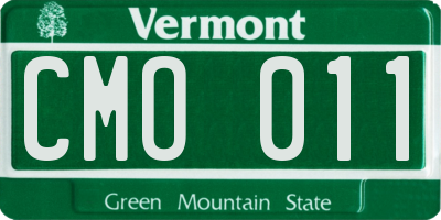 VT license plate CMO011