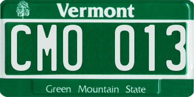 VT license plate CMO013