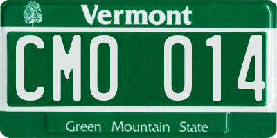 VT license plate CMO014