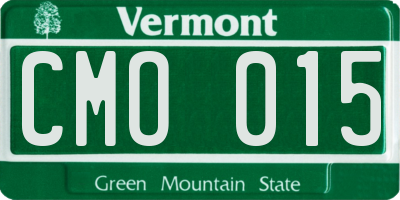 VT license plate CMO015