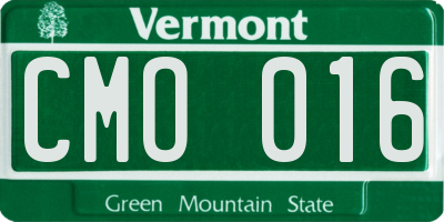 VT license plate CMO016