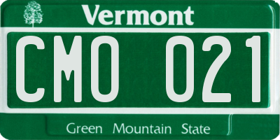 VT license plate CMO021
