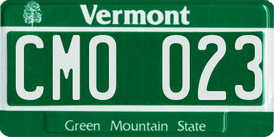 VT license plate CMO023
