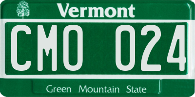 VT license plate CMO024