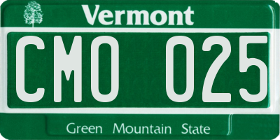 VT license plate CMO025