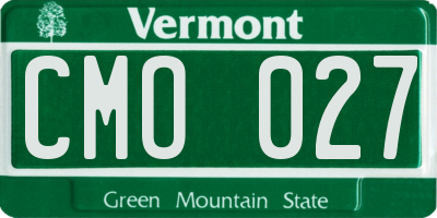 VT license plate CMO027