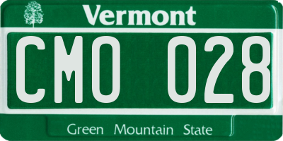 VT license plate CMO028