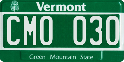 VT license plate CMO030