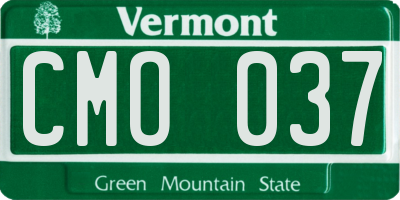 VT license plate CMO037