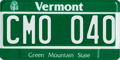 VT license plate CMO040