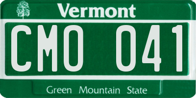 VT license plate CMO041