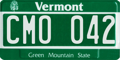 VT license plate CMO042