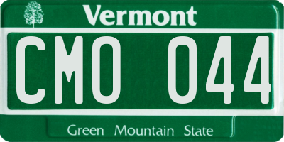 VT license plate CMO044