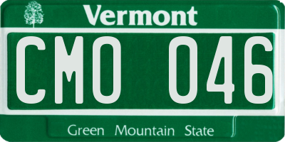 VT license plate CMO046