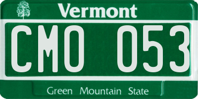 VT license plate CMO053