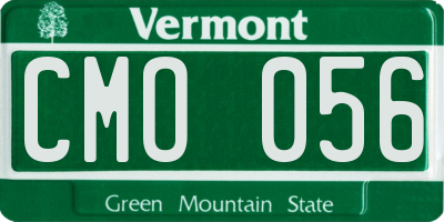 VT license plate CMO056