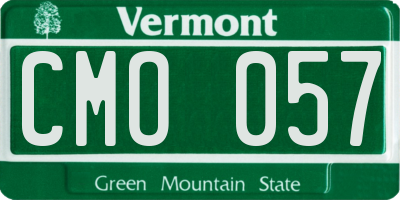 VT license plate CMO057