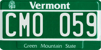 VT license plate CMO059