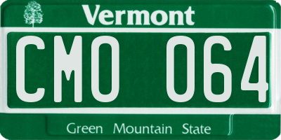 VT license plate CMO064