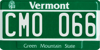VT license plate CMO066