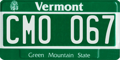 VT license plate CMO067