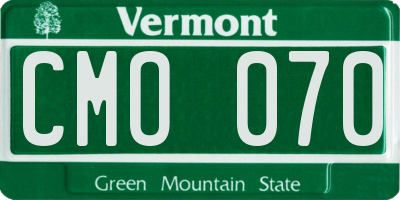 VT license plate CMO070