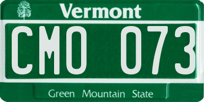 VT license plate CMO073