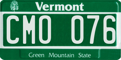 VT license plate CMO076