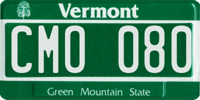 VT license plate CMO080