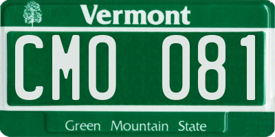VT license plate CMO081