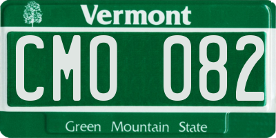 VT license plate CMO082