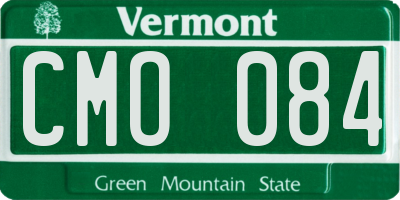 VT license plate CMO084